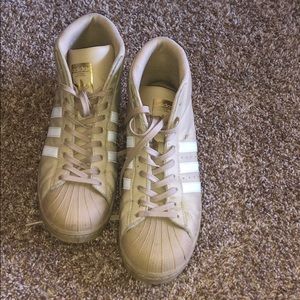 Adidas Tan Hightop Shell Head Mens Sneaker 10.5